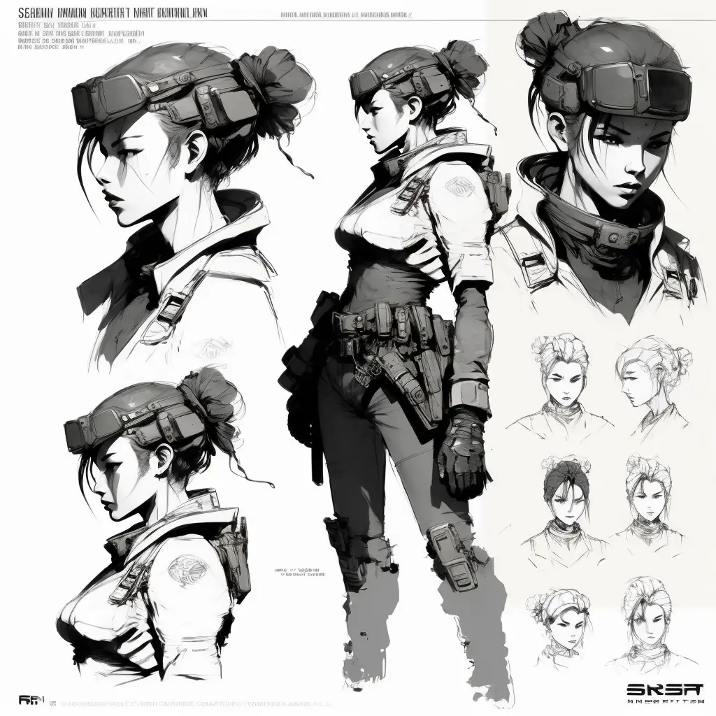 Anime Character Design Reference Sheets Midjourney Prompt